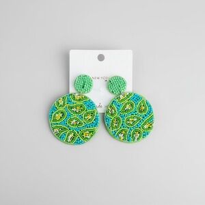 Paisley Bloom Beaded Earrings